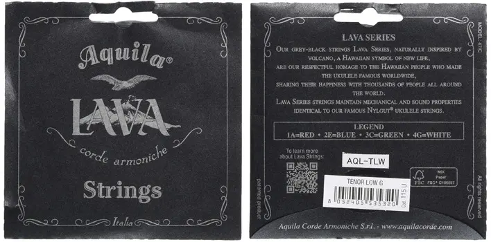 Aquila LAVA Ukulele String AQL-TLW (115U)テナーウクレレ用弦 Low-G (4 弦巻線) 新商品 - ウクレレ